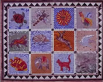 mosaic floor with animal designs