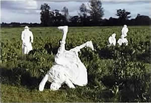 Bergh Apton sculpture trail plaster figures